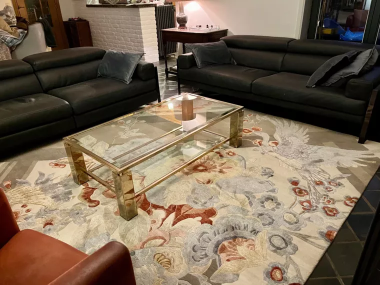Handgeknoopt tapijt Flower -  - Carpets