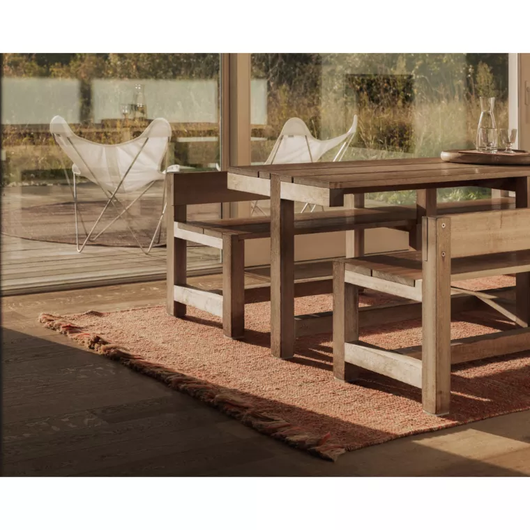 Handgeknoopt tapijt Wole en jute -  - Blog